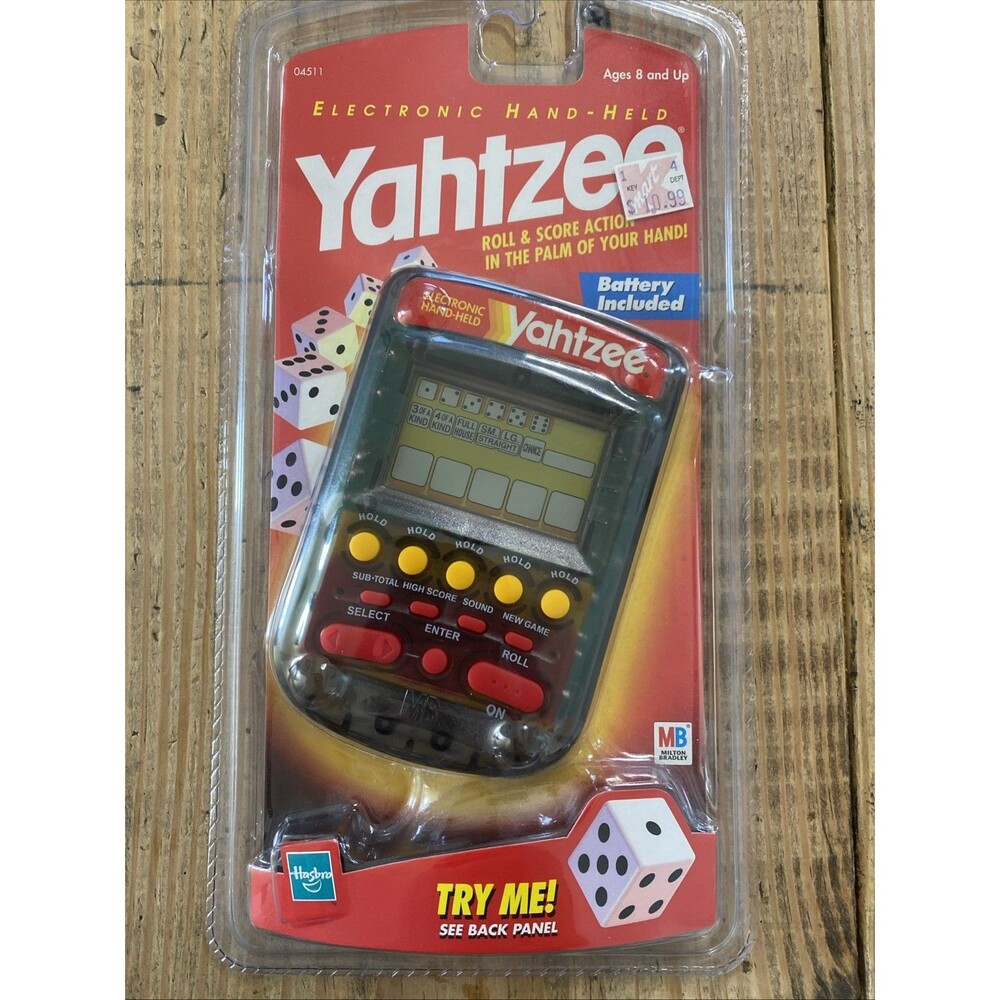Electronic Yahtzee Handheld Game Milton Bradley Hasbro 1999 Brand New Sealed
